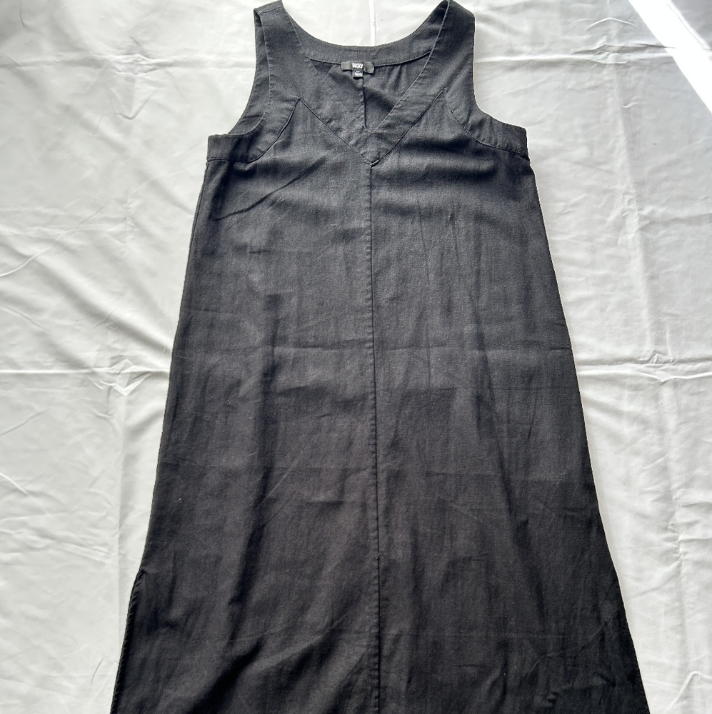 DKNY Black Linen Blend Dress Size Medium